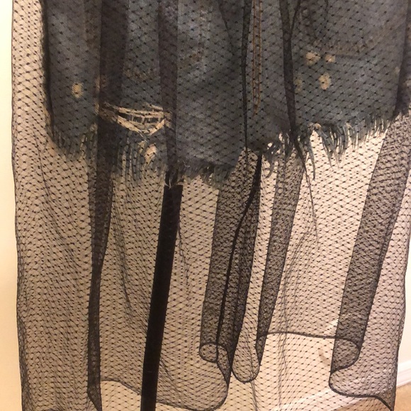 2 in 1 mesh skirt with jeans short mid length black color very good condition - Picture 7 of 10